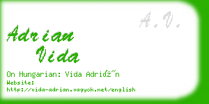 adrian vida business card